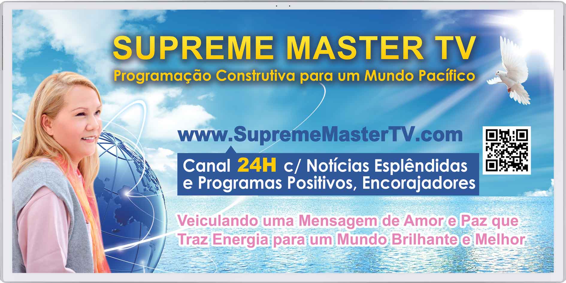 (dentro da tela de aparelho de borda fina) Supreme Master TV - SupremeMasterTV.com